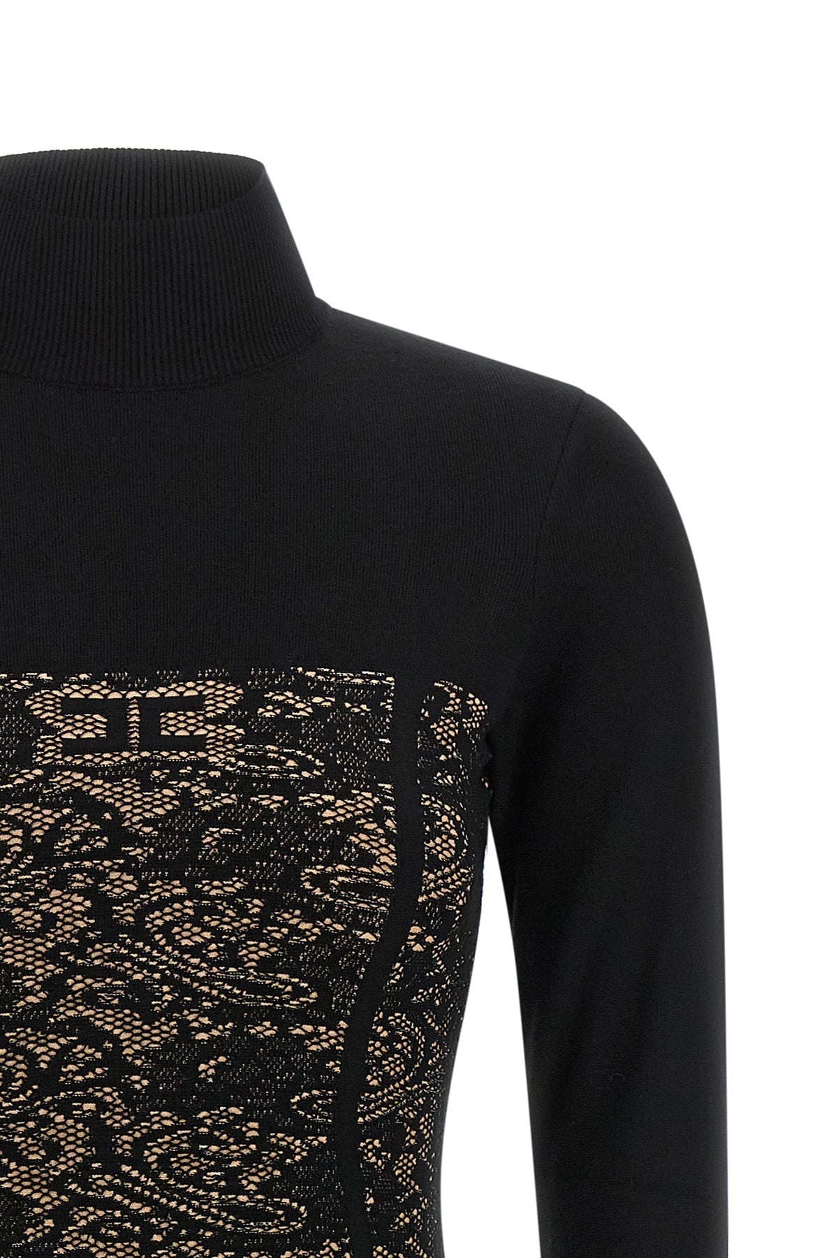 Elisabetta Franchi Mini Dress with Jacquard Weave