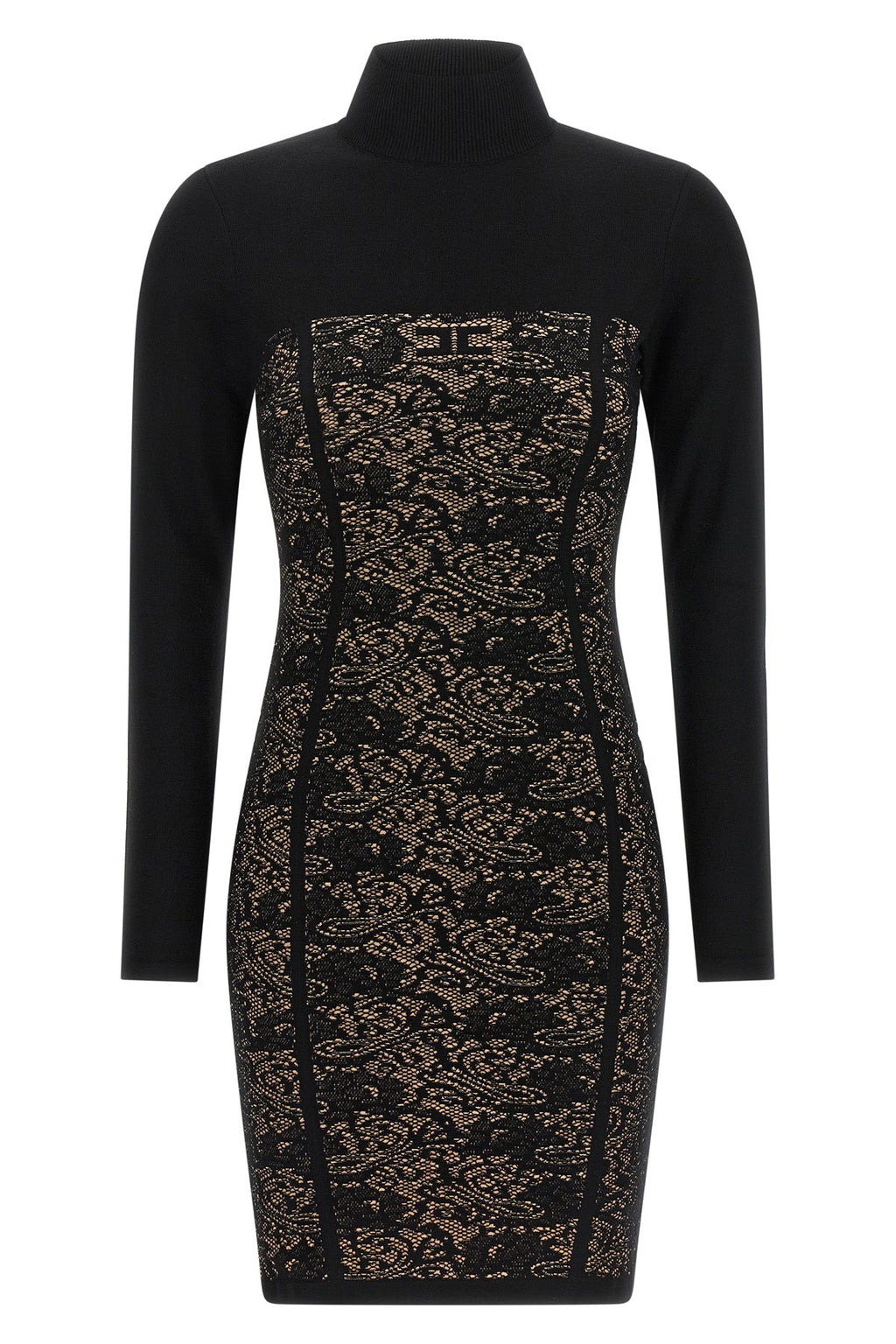 Elisabetta Franchi Mini Dress with Jacquard Weave