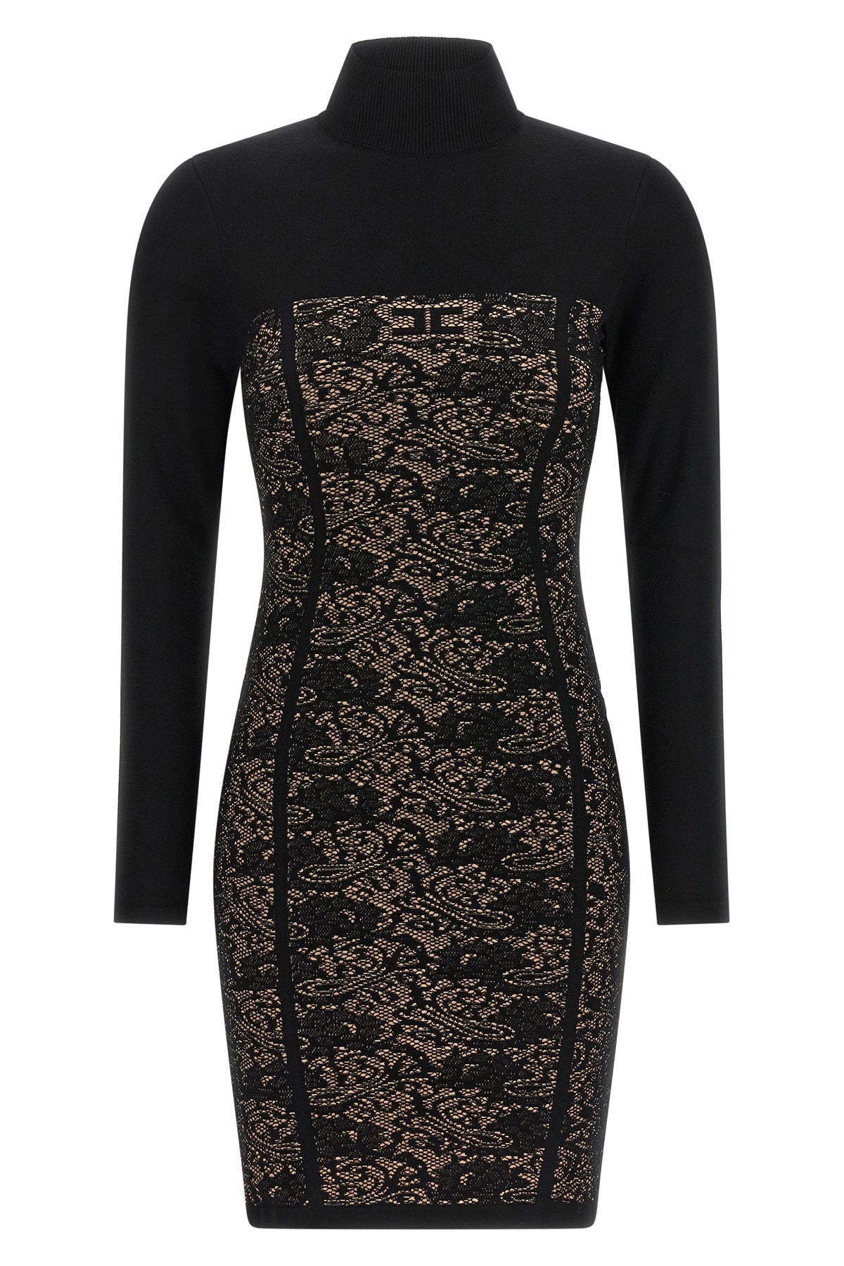 Elisabetta Franchi Mini Dress with Jacquard Weave