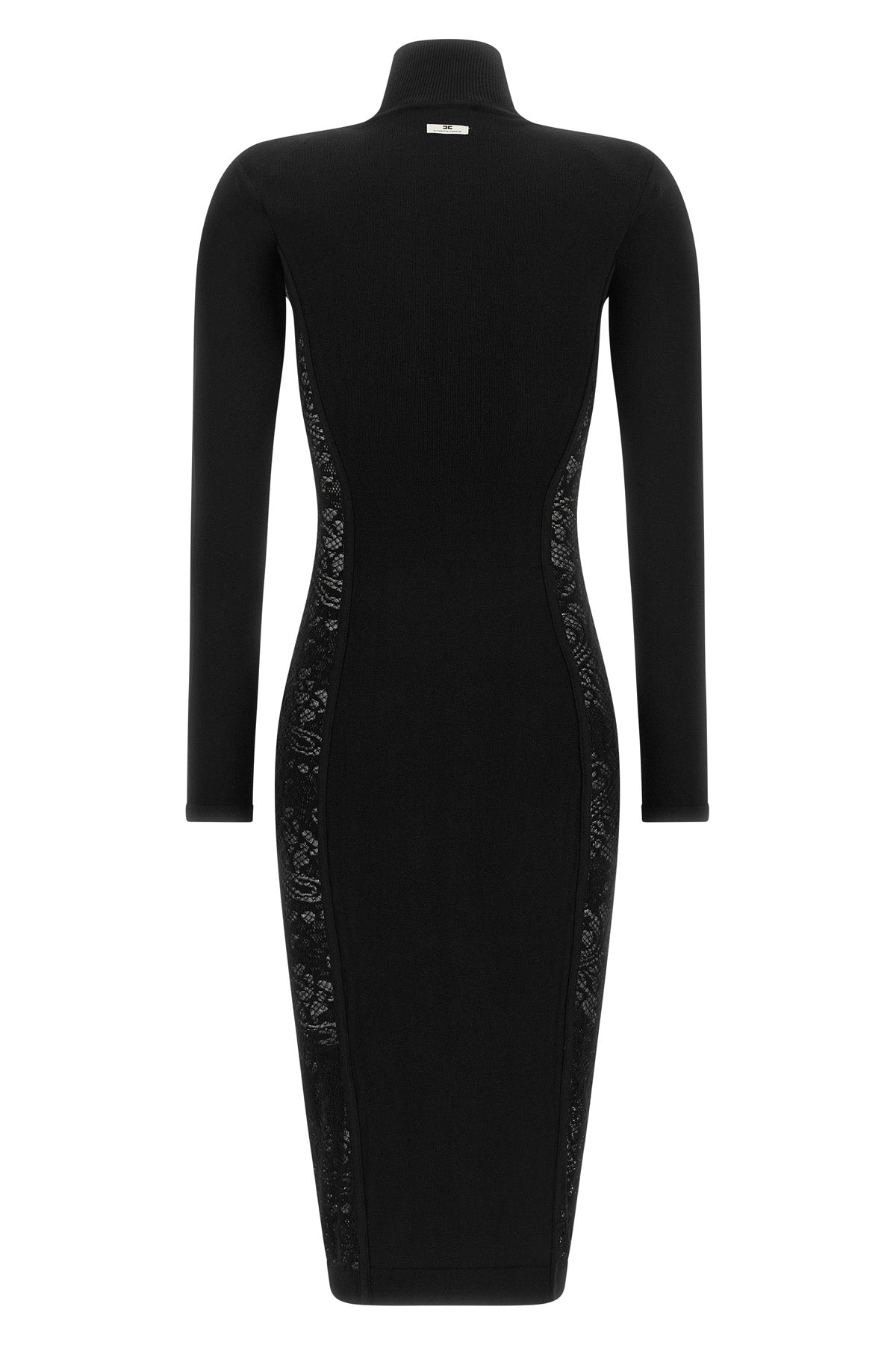 Elisabetta Franchi Midi Dress with Lace Details
