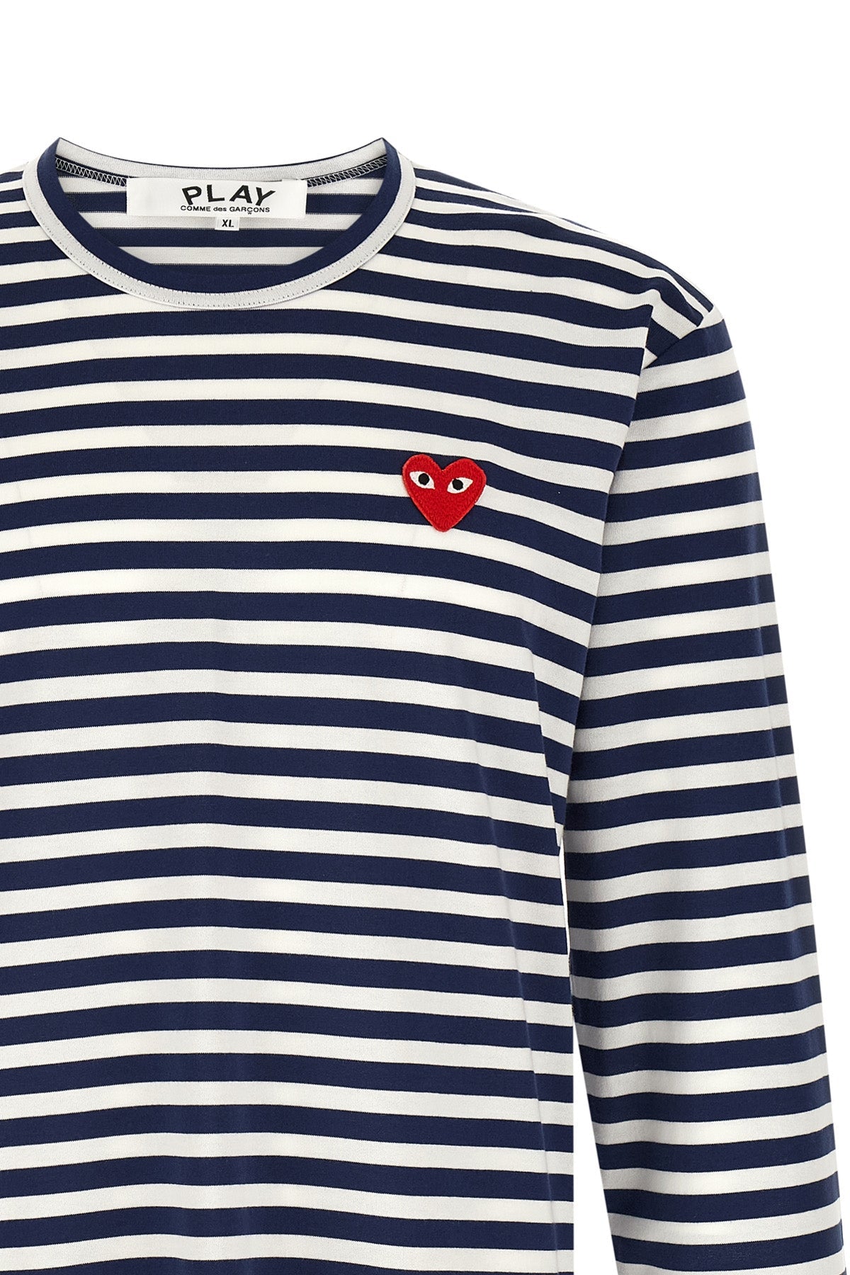Striped T-shirt with Heart Patch