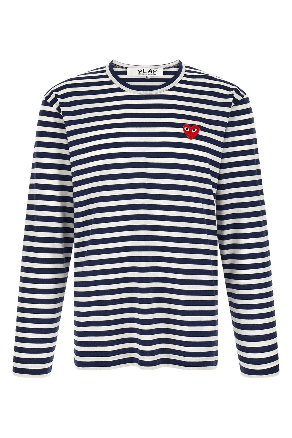 Striped T-shirt with Heart Patch