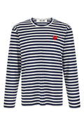 Striped T-shirt with Heart Patch