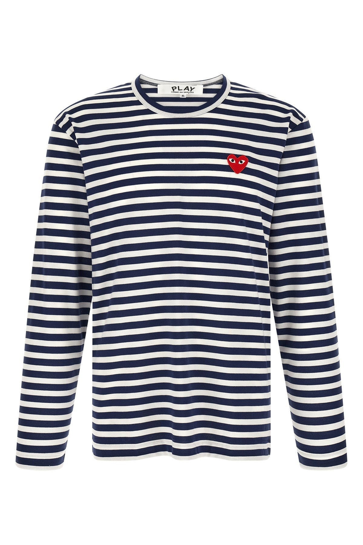 Striped T-shirt with Heart Patch