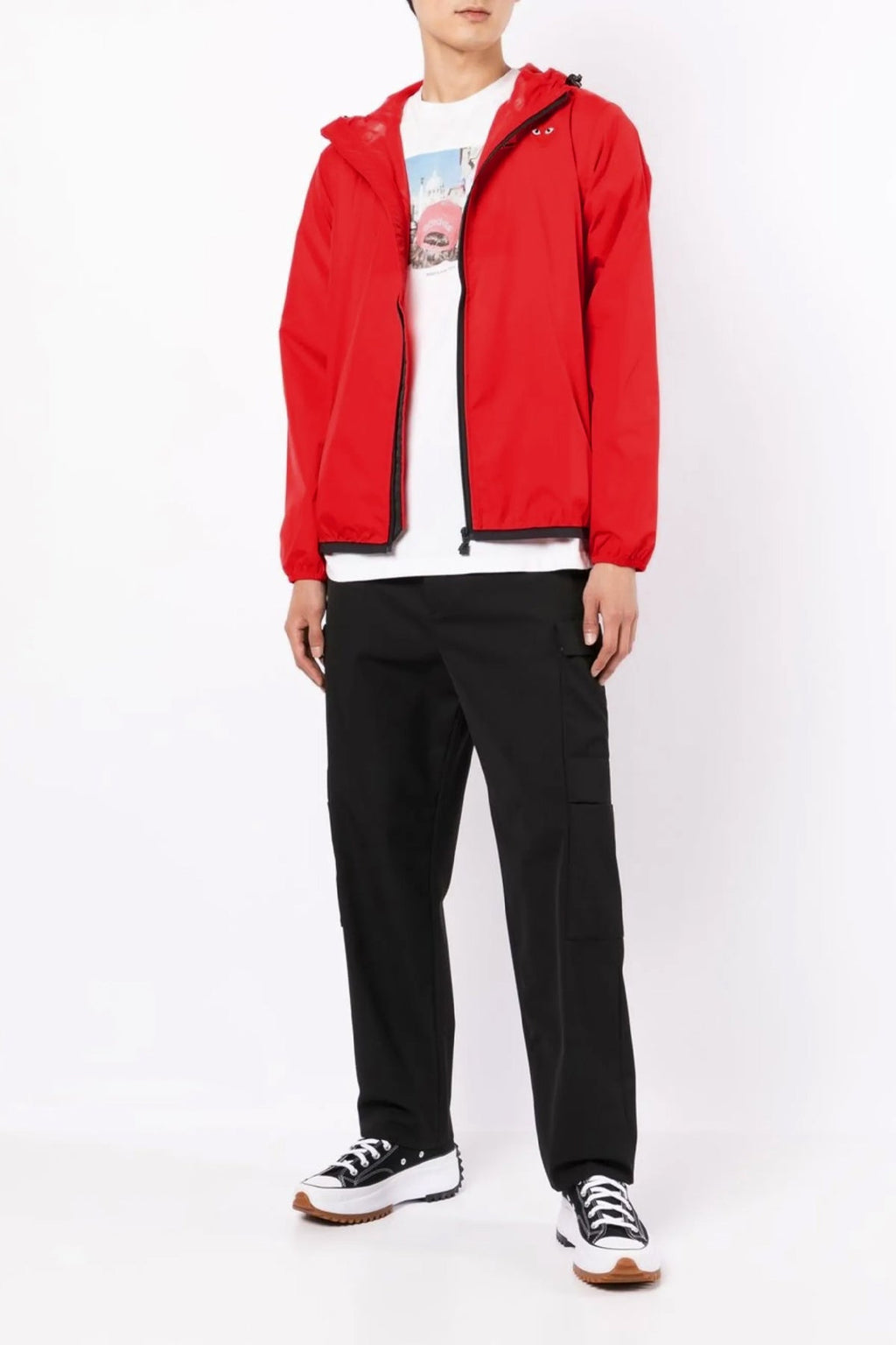 COMME DES GARCONS PLAY Jacket with logo patch