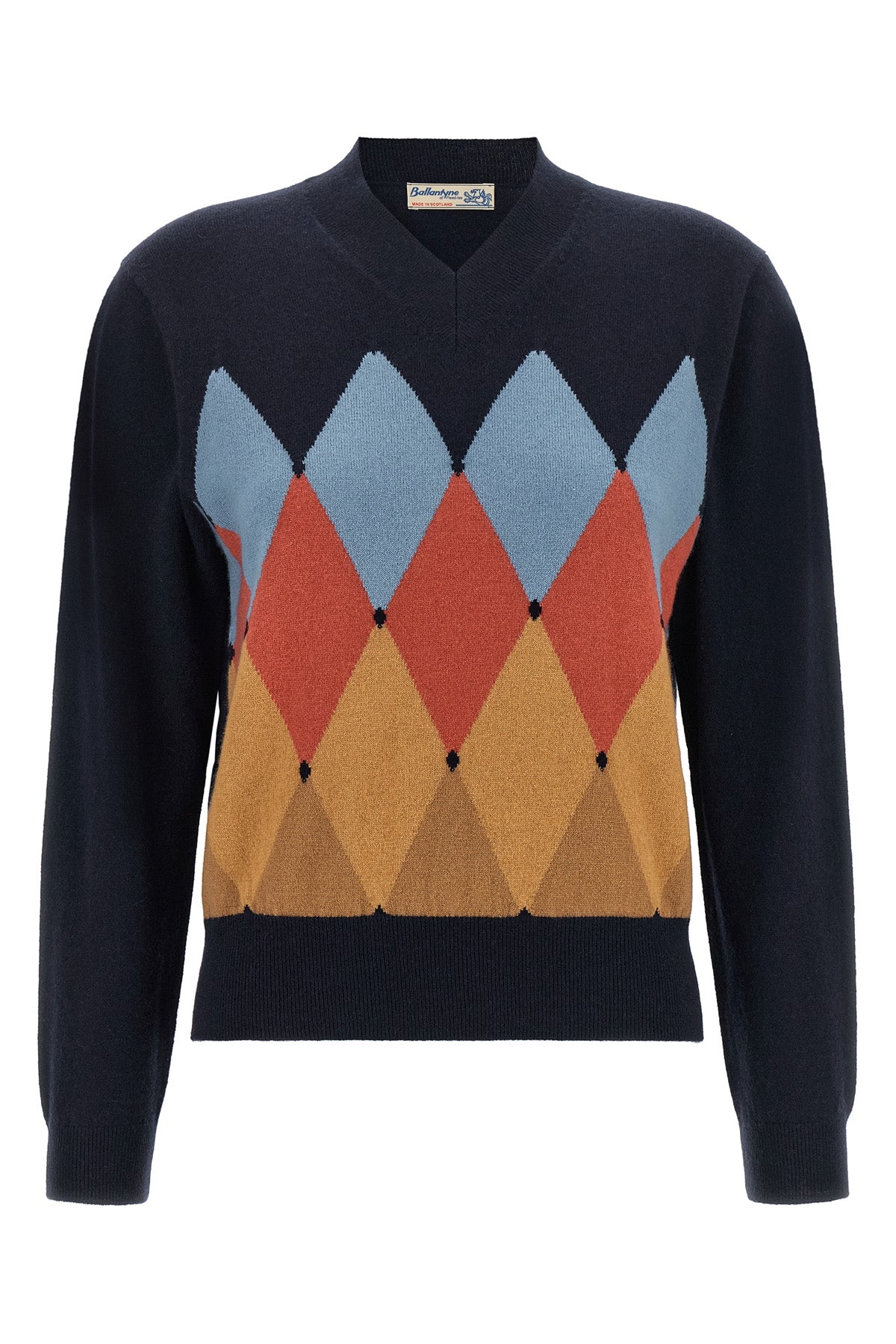 Argyle V-Neck Sweater