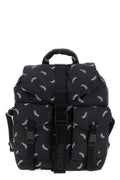 GANNI Backpack With All-Over Logo Print