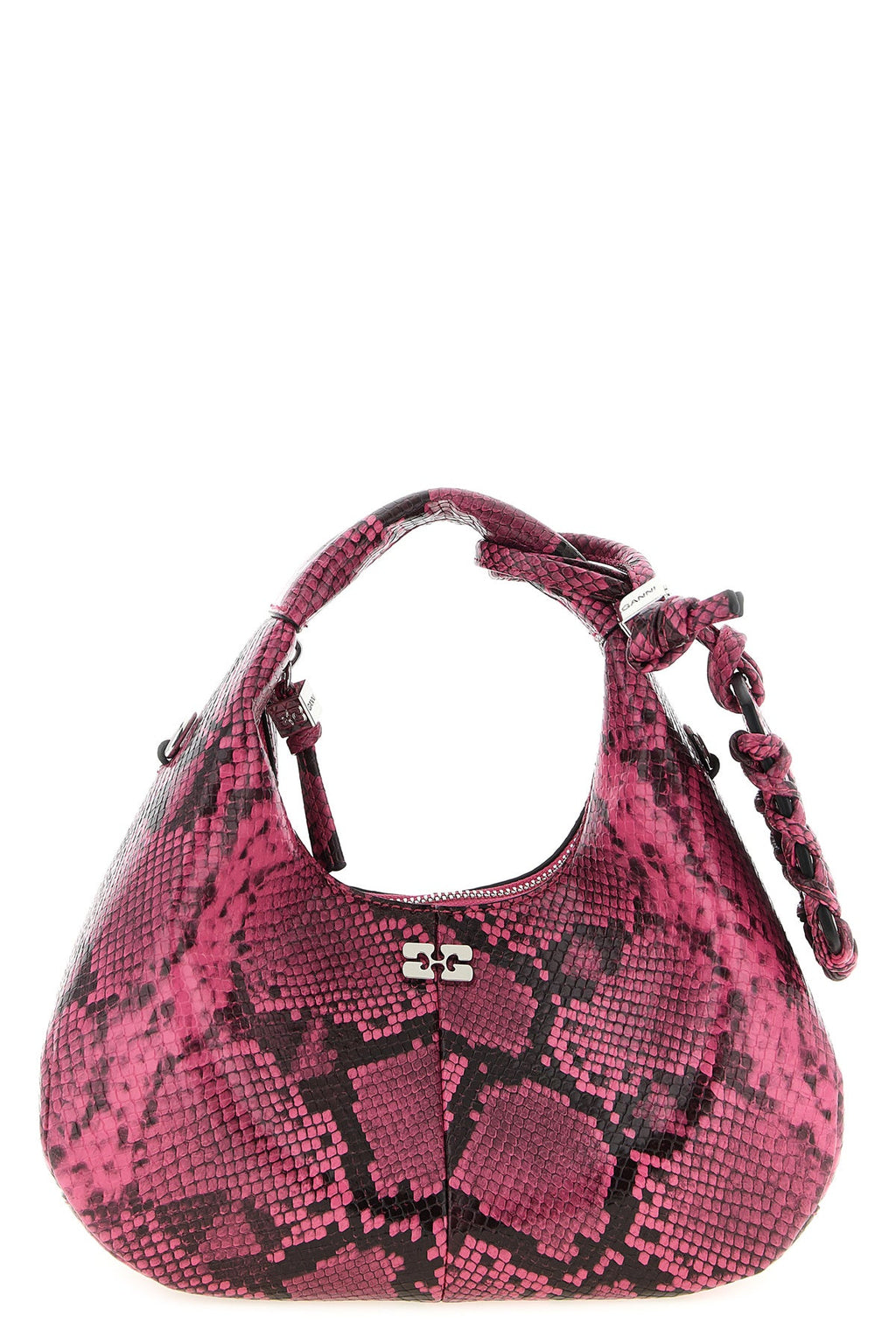 GANNI Mini Hobo Bag With Snake-Effect Finish