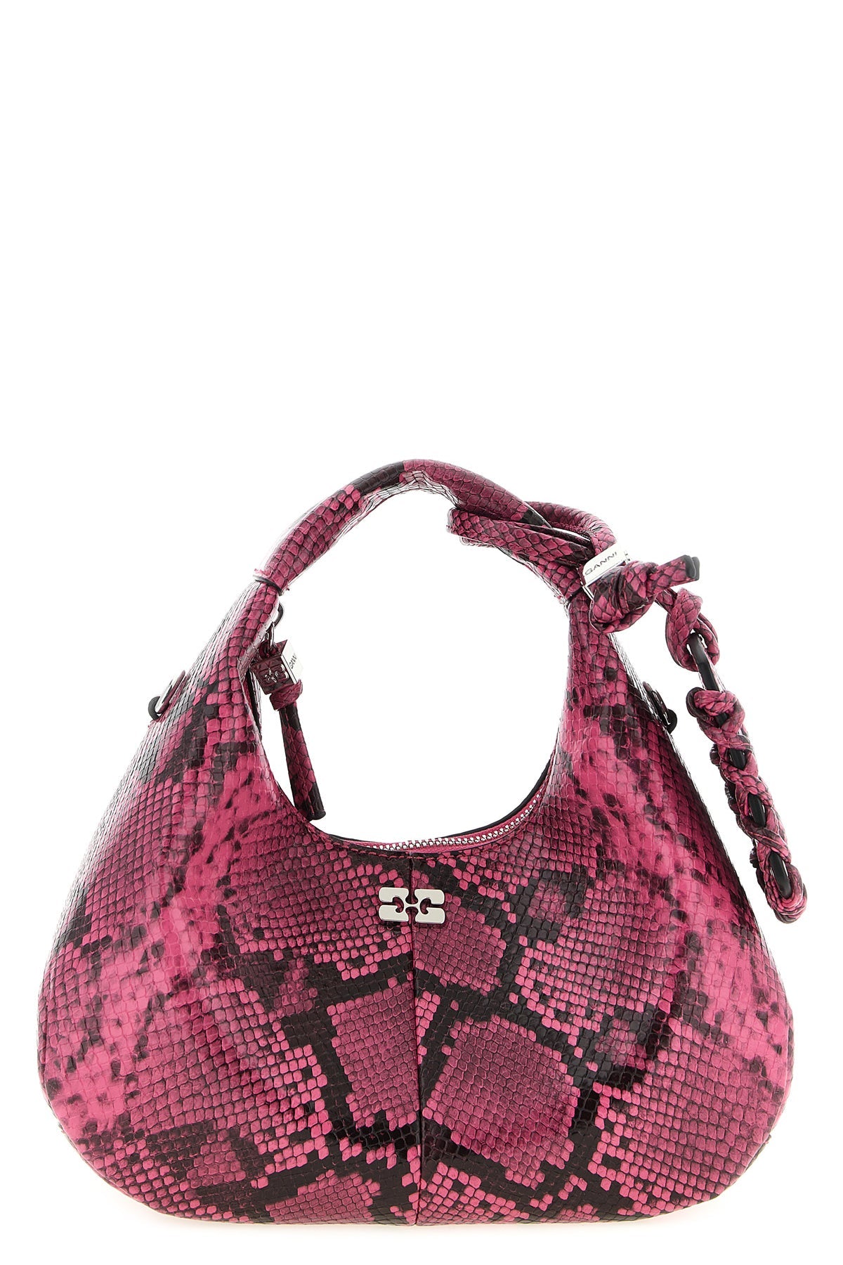 GANNI Mini Hobo Bag With Snake-Effect Finish