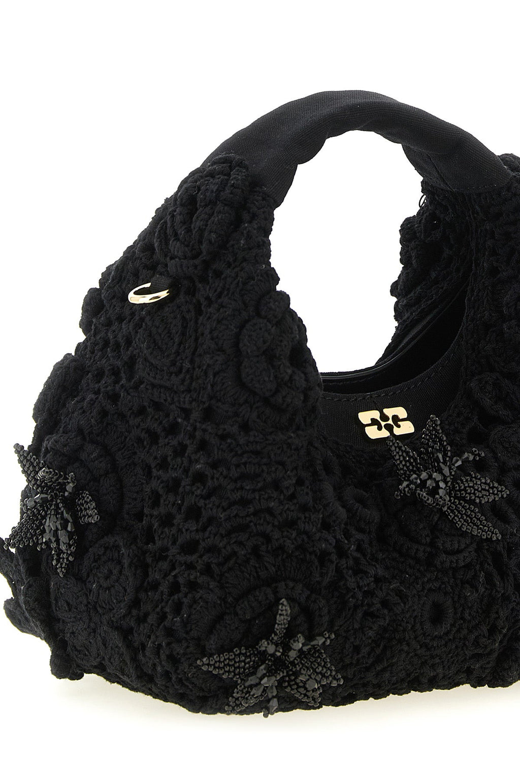 GANNI Handbag with crochet construction