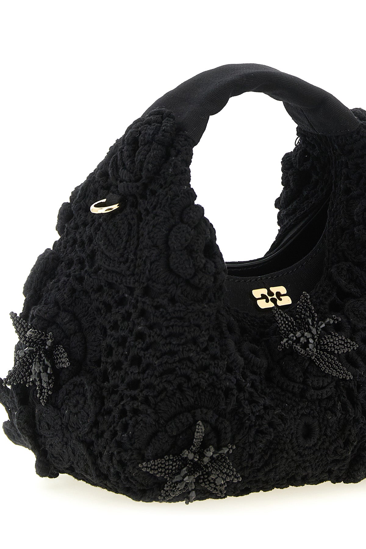GANNI Handbag with crochet construction