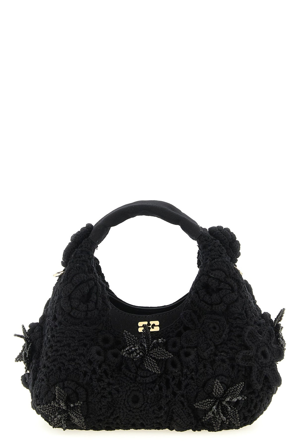 GANNI Handbag with crochet construction