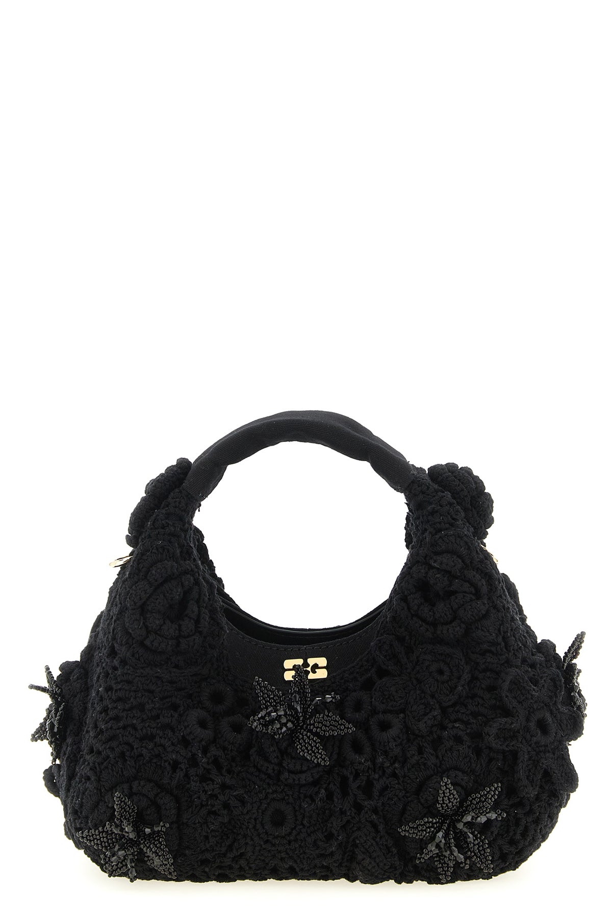 GANNI Handbag with crochet construction