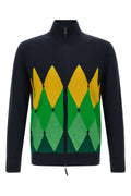 Intarsia Zip Cardigan 'Classic Diamond'