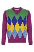'Classic Diamond' Intarsia Knit Pullover