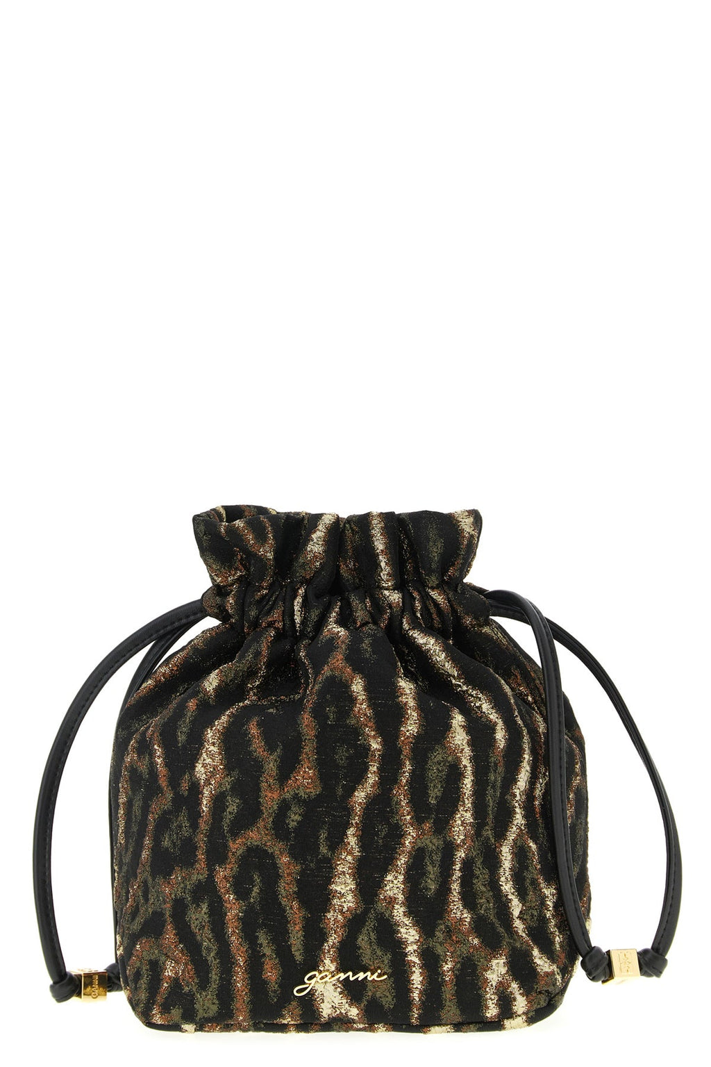 GANNI Bucket Bag With Metallic Jacquard