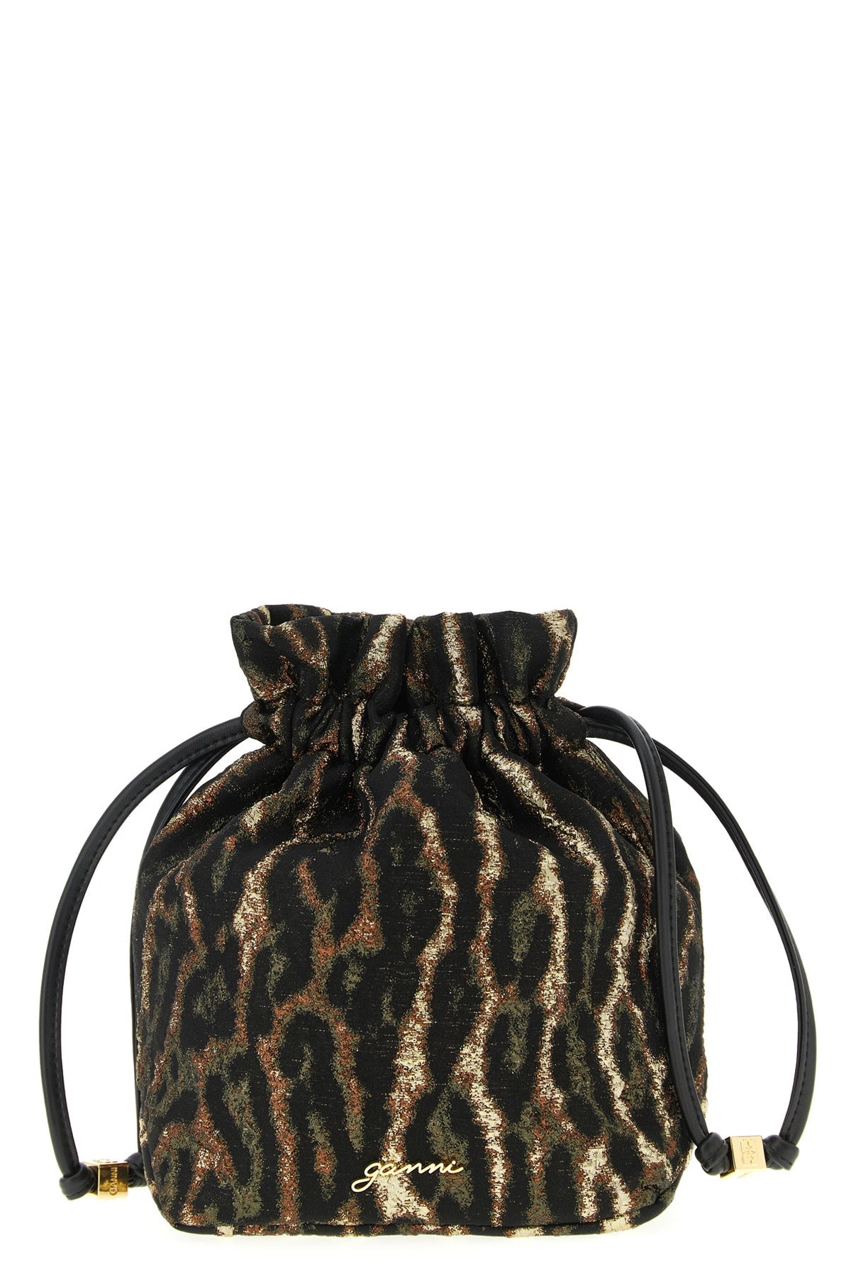 GANNI Bucket Bag With Metallic Jacquard