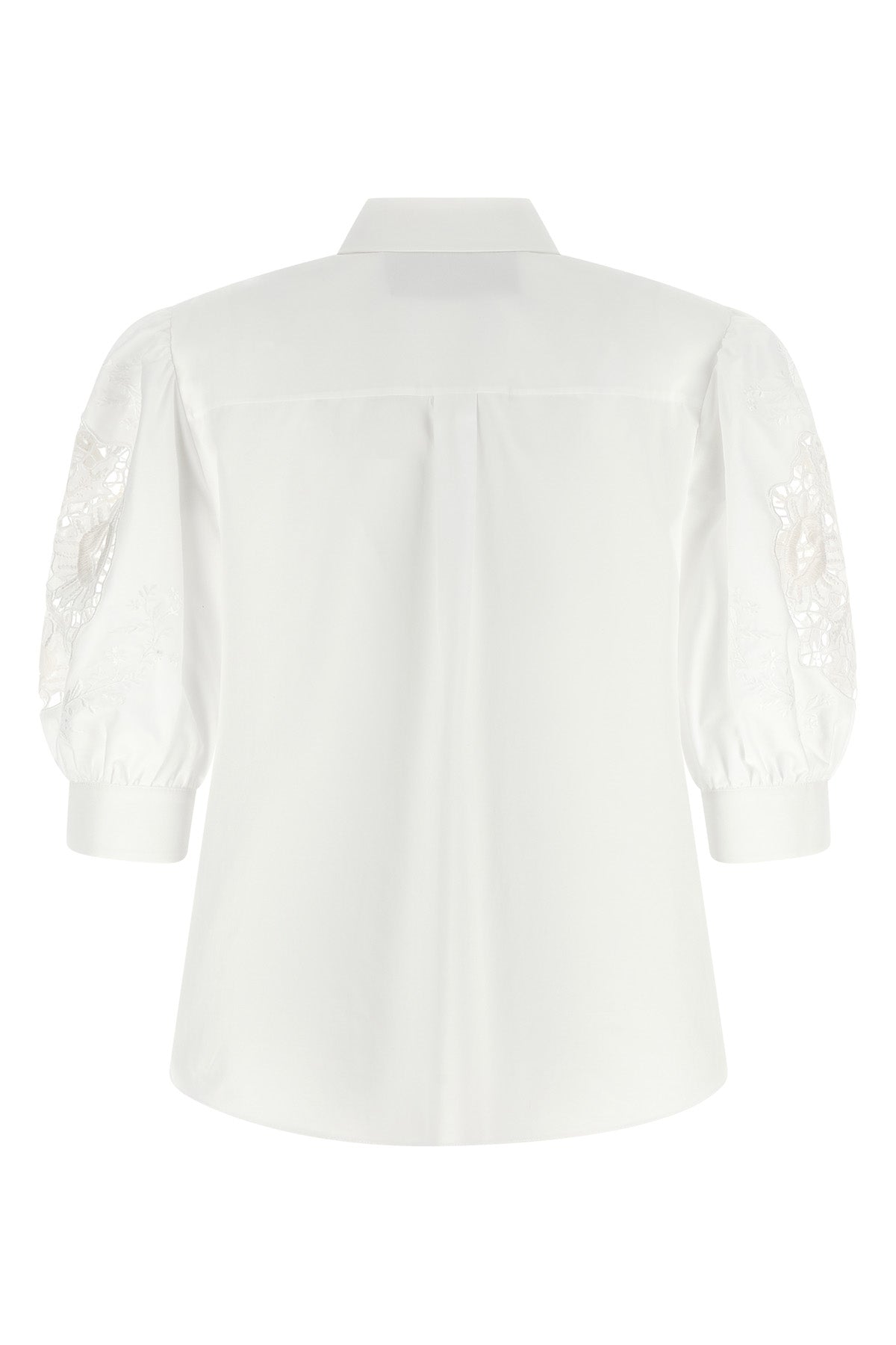 Valentino Garavani Cotton Poplin Shirt with Embroidered Sleeves