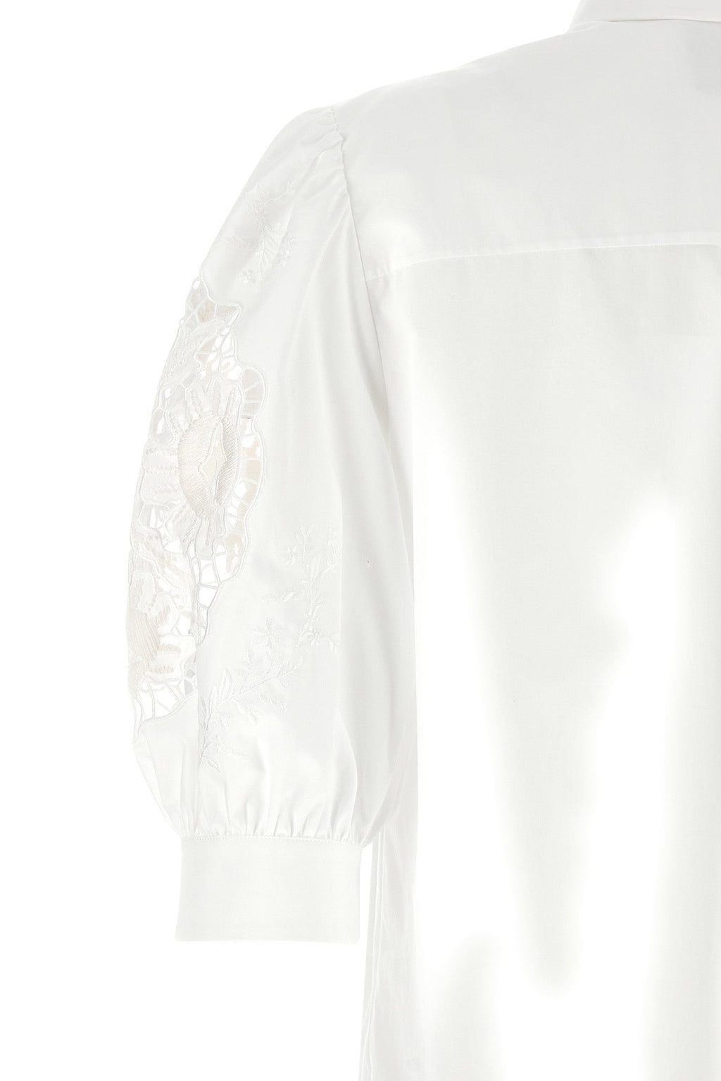 Valentino Garavani Cotton Poplin Shirt with Embroidered Sleeves