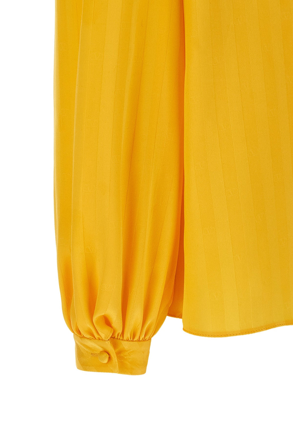 Valentino Garavani Silk Jacquard Top with Structured Shoulders