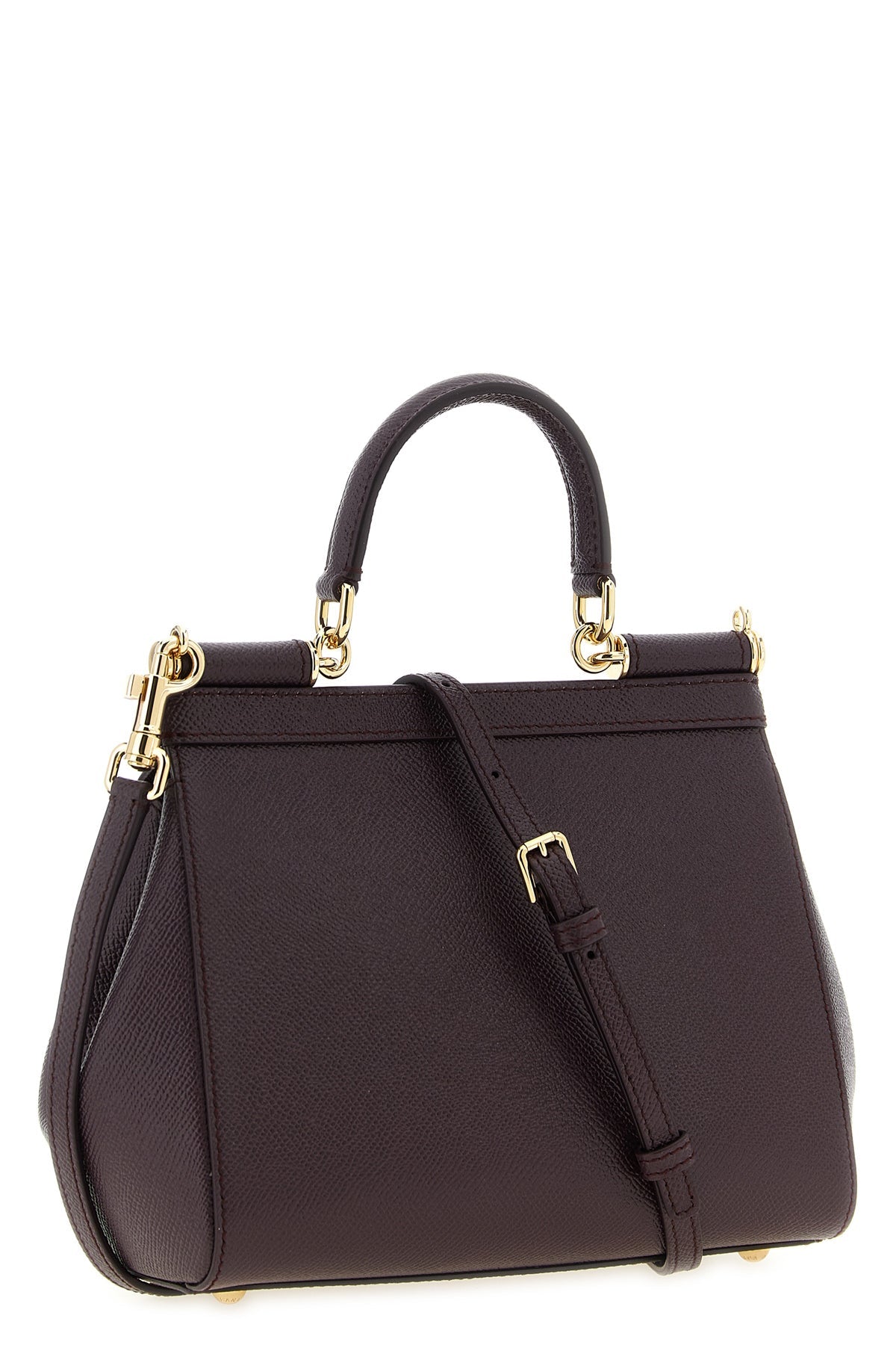 Dolce & Gabbana Top-Handle Bag With Two-Tone Plaque