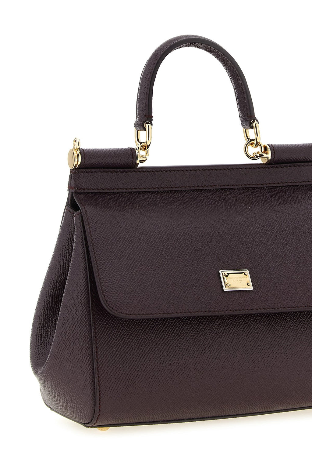 Dolce & Gabbana Top-Handle Bag With Two-Tone Plaque