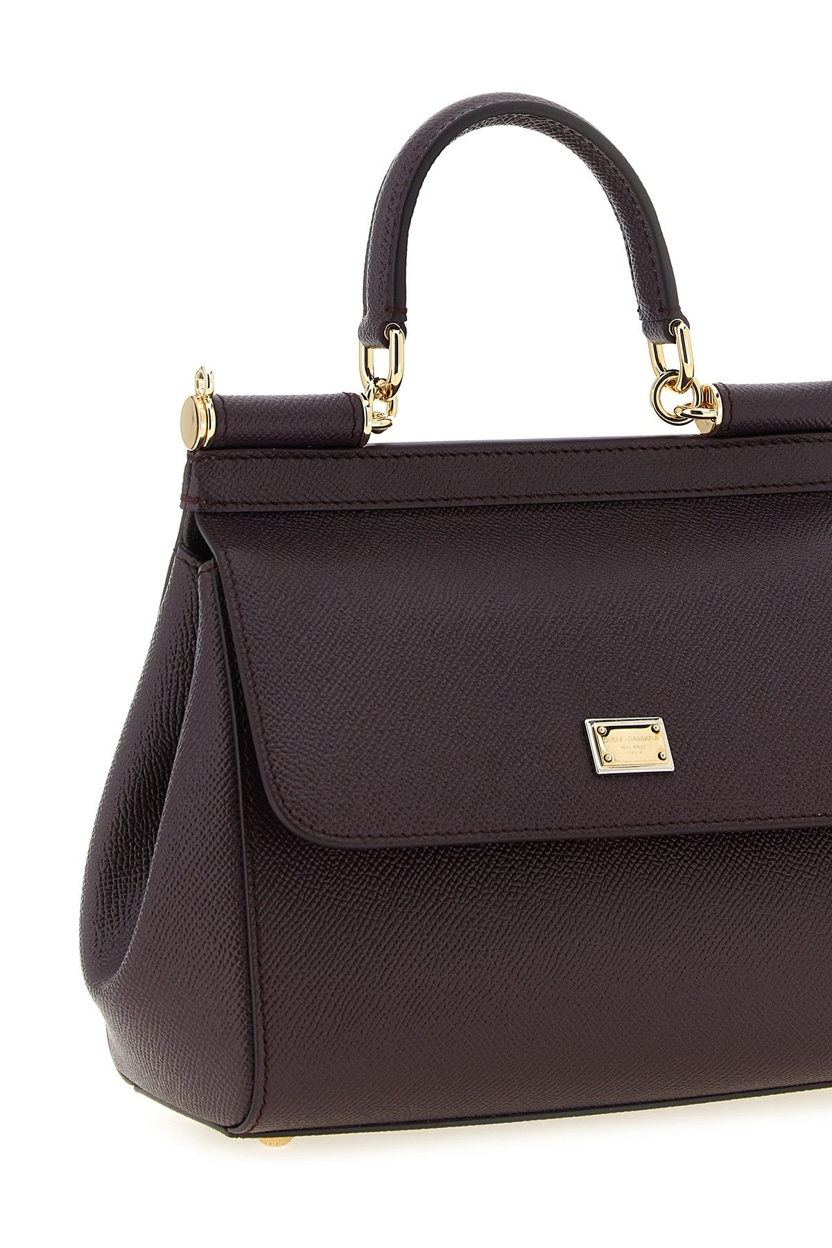 Dolce & Gabbana Top-Handle Bag With Two-Tone Plaque