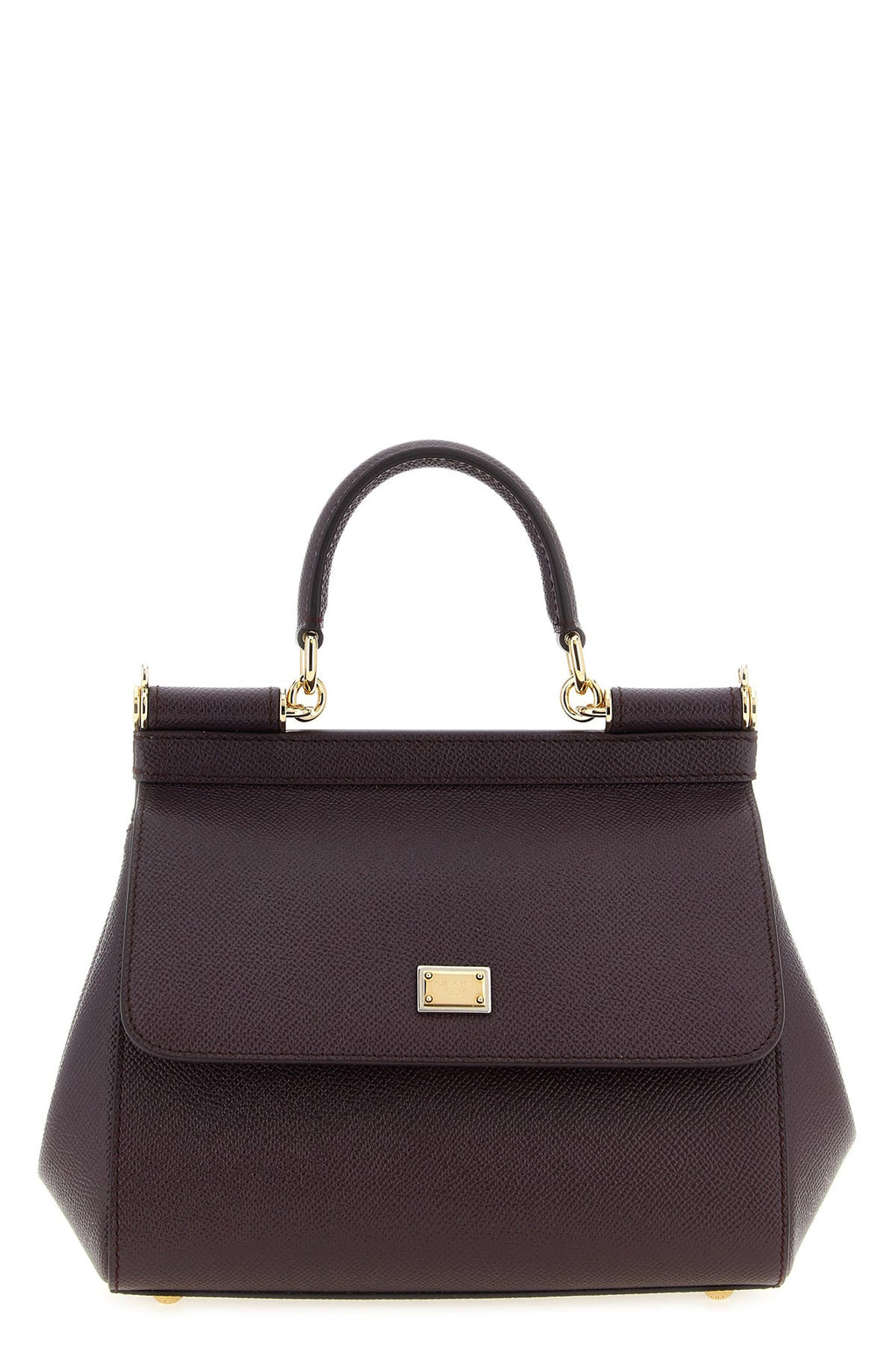 Dolce & Gabbana Top-Handle Bag With Two-Tone Plaque