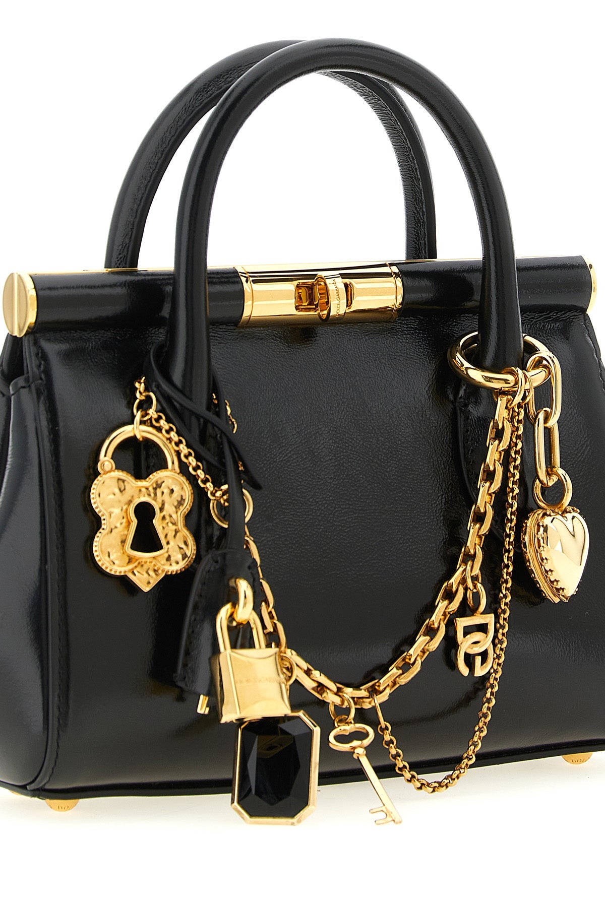 Dolce & Gabbana Mini Bag With Gold-Tone Charms