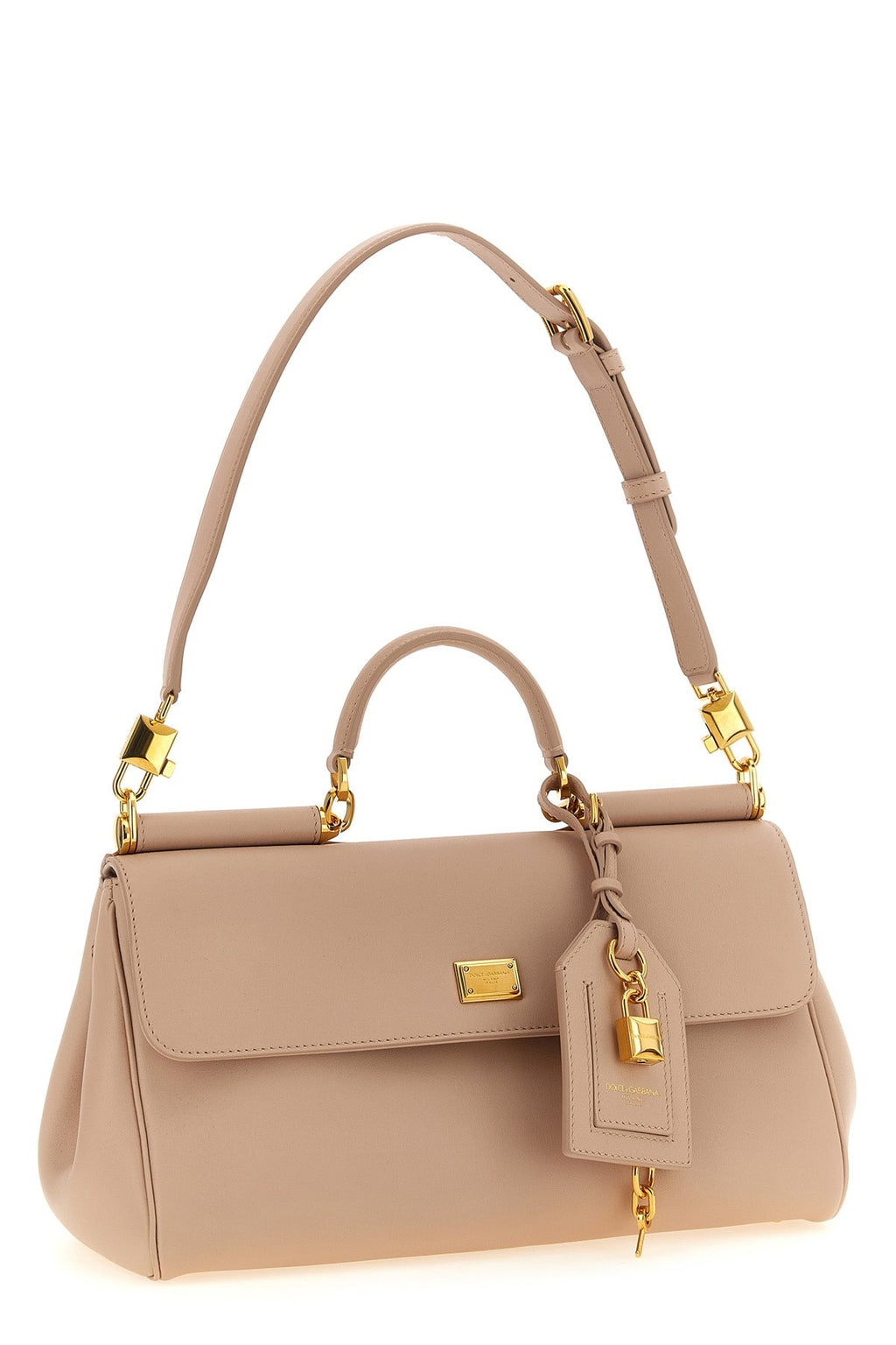 Dolce & Gabbana Top Handle Bag With Padlock Charm