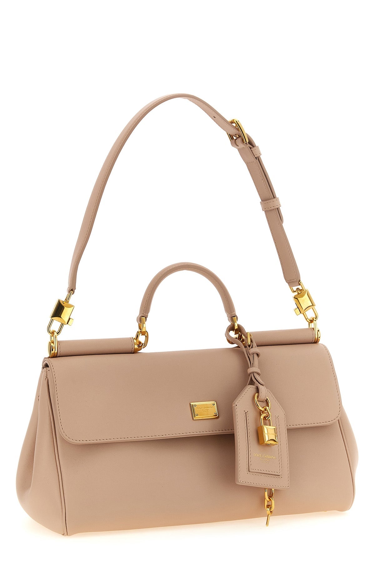 Dolce & Gabbana Top Handle Bag With Padlock Charm
