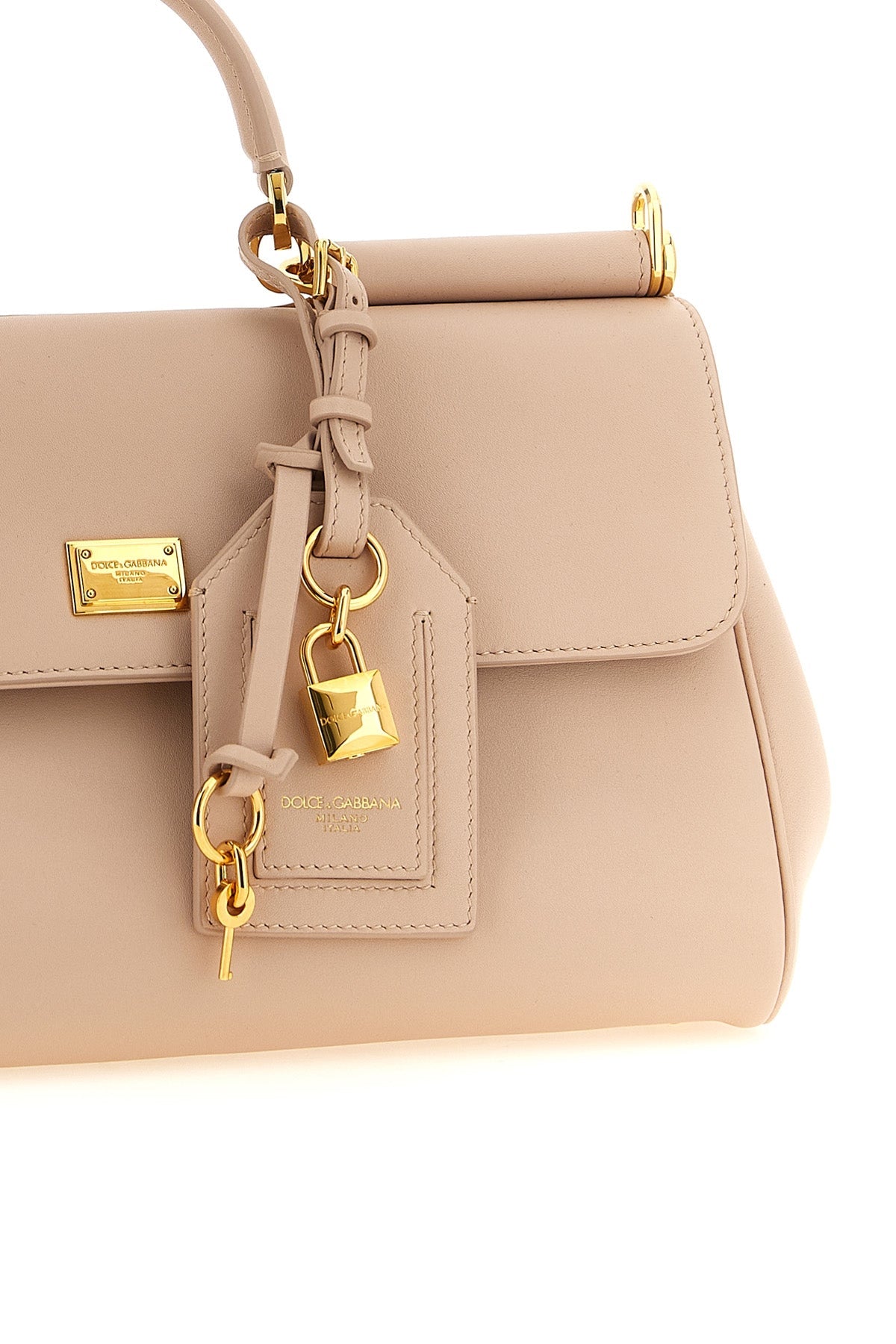 Dolce & Gabbana Top Handle Bag With Padlock Charm