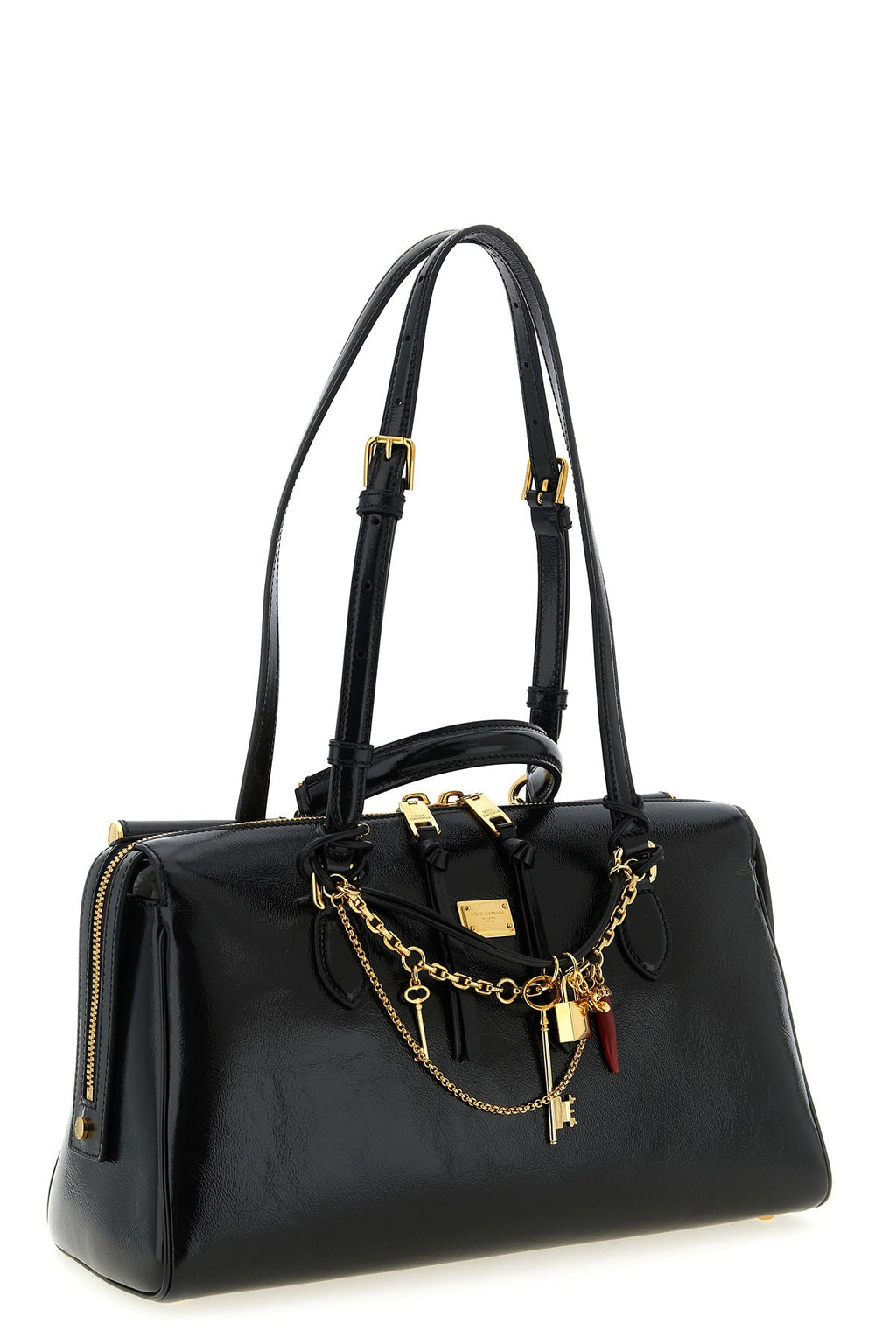 Dolce & Gabbana Handbag with Gold-Tone Charms