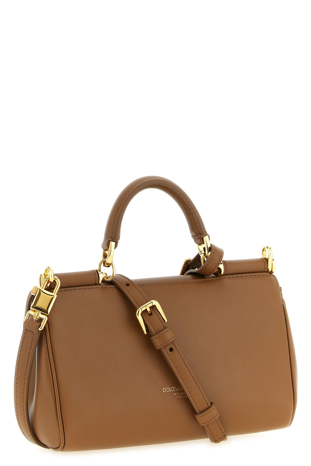 Dolce & Gabbana Top Handle Bag with Metal Plaque