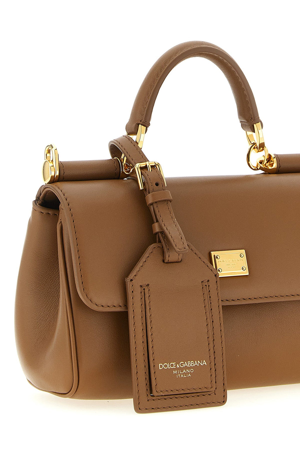 Dolce & Gabbana Top Handle Bag with Metal Plaque