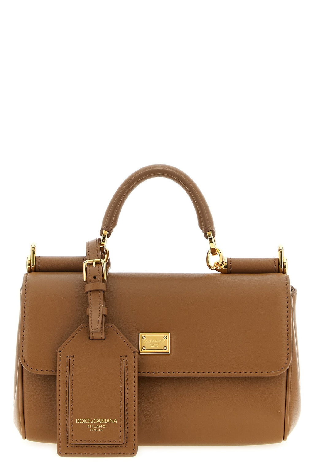 Dolce & Gabbana Top Handle Bag with Metal Plaque