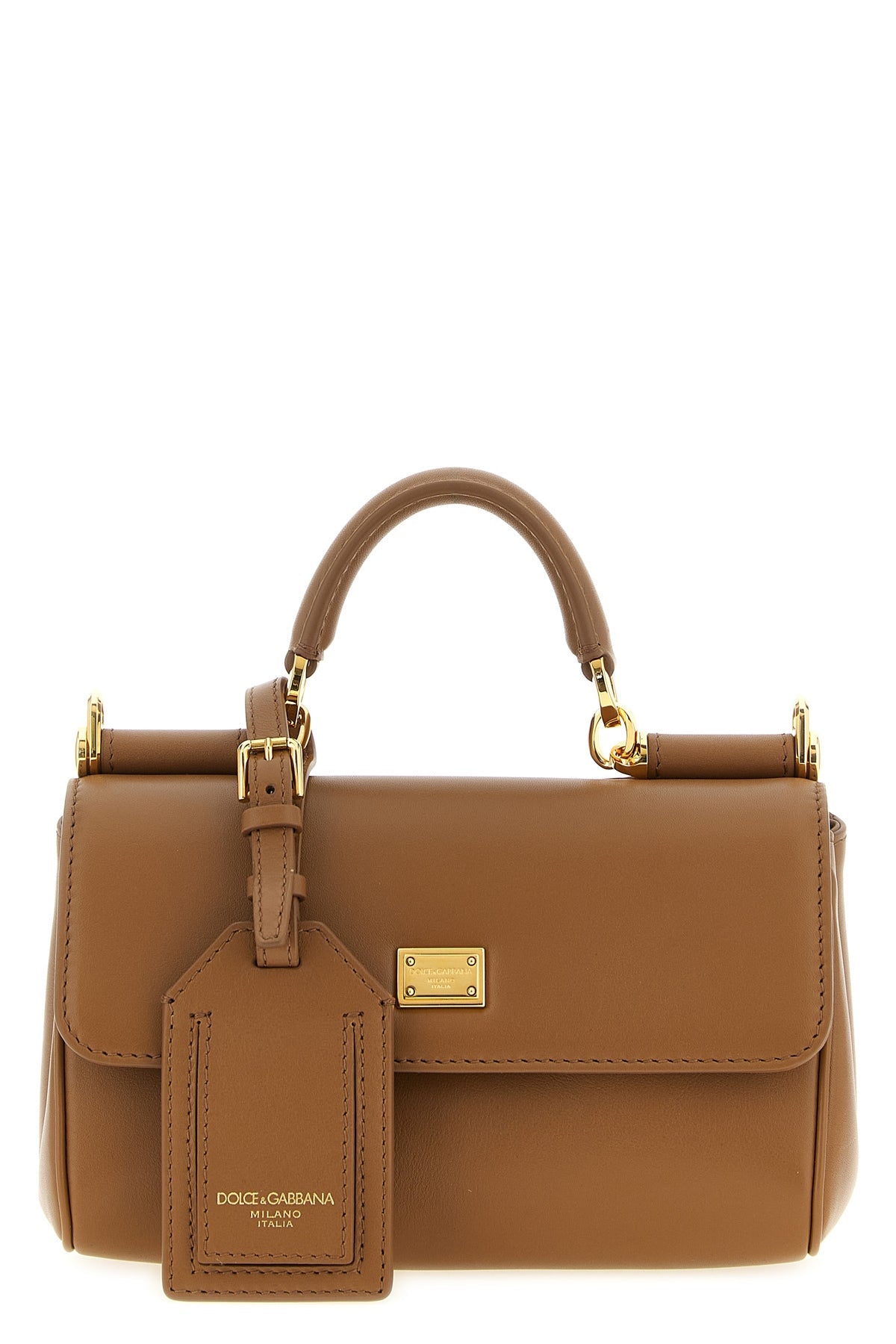 Dolce & Gabbana Top Handle Bag with Metal Plaque