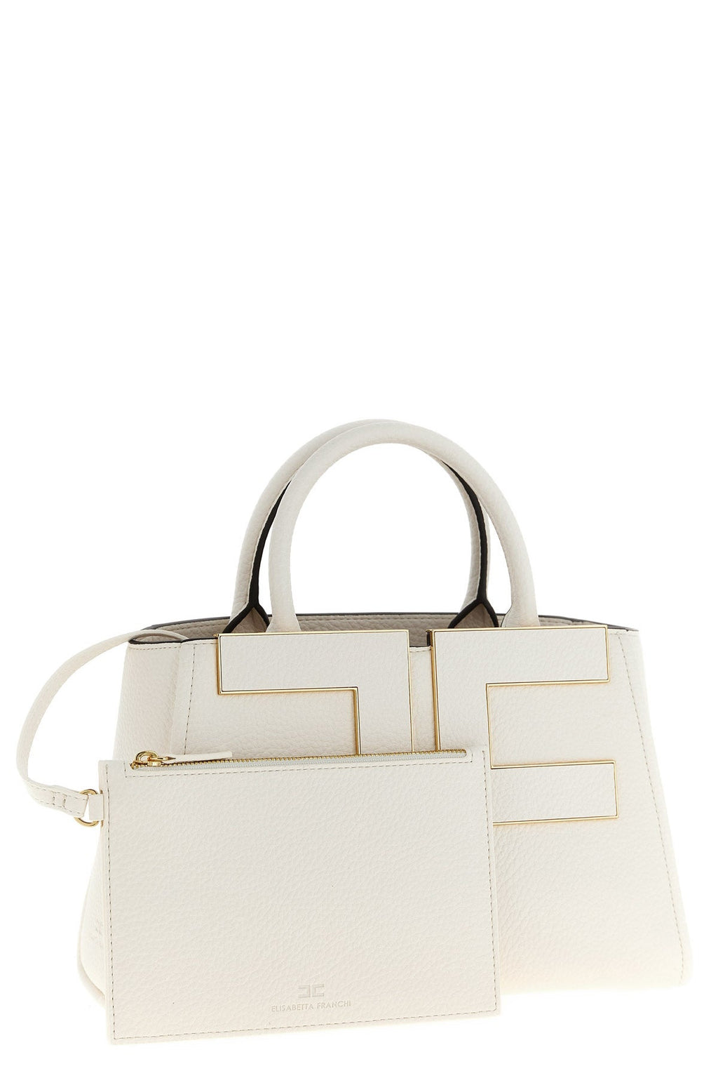 Elisabetta Franchi Handbag with Structured Maxi Logo