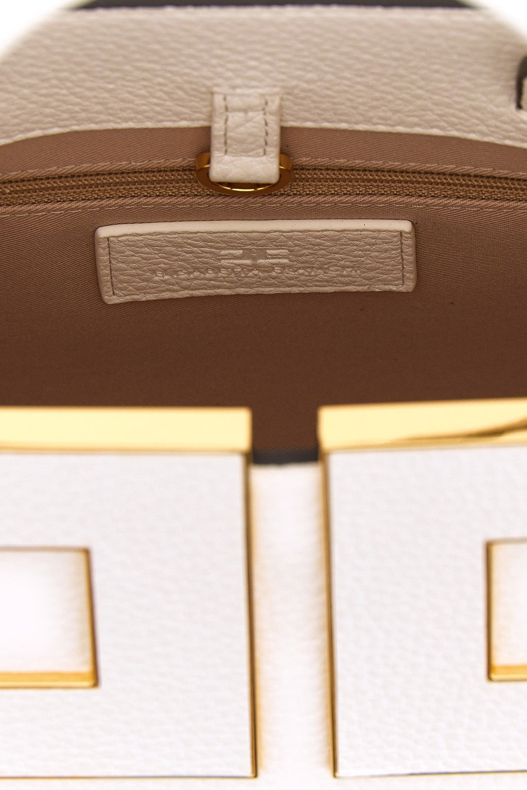 Elisabetta Franchi Handbag with Structured Maxi Logo