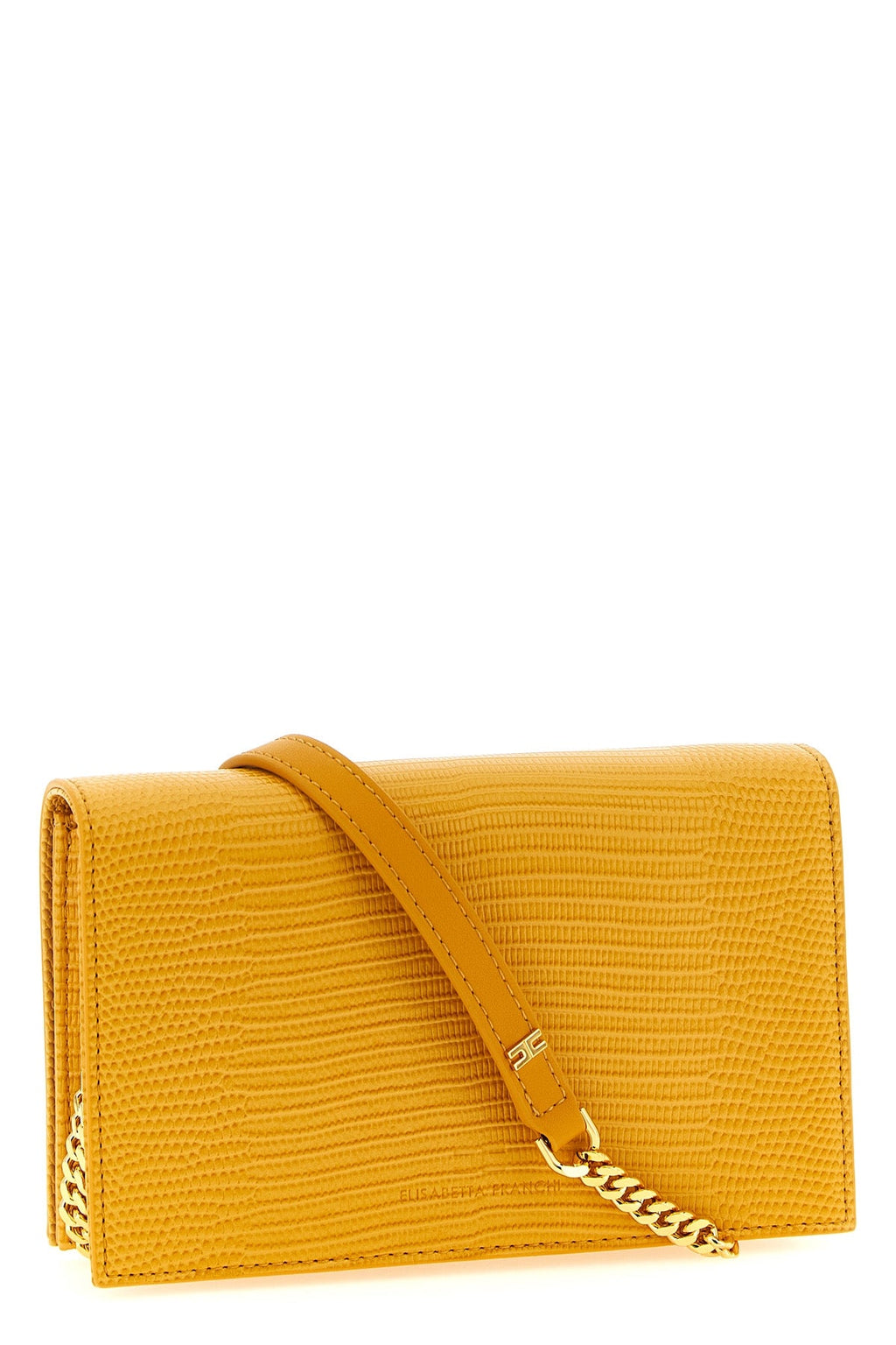 Elisabetta Franchi Bag - Gold-Tone Metal Logo Plaque Detail