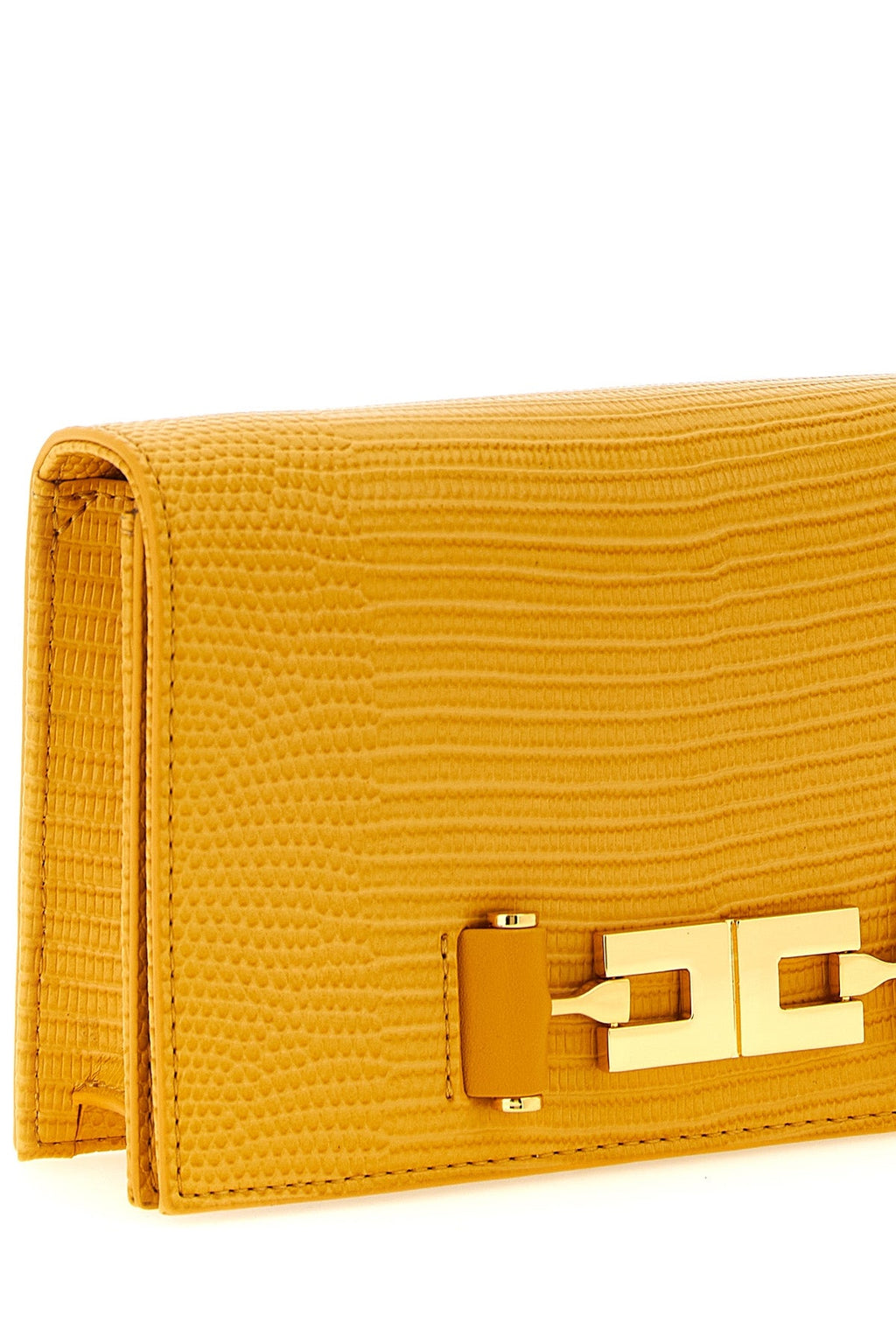 Elisabetta Franchi Bag - Gold-Tone Metal Logo Plaque Detail