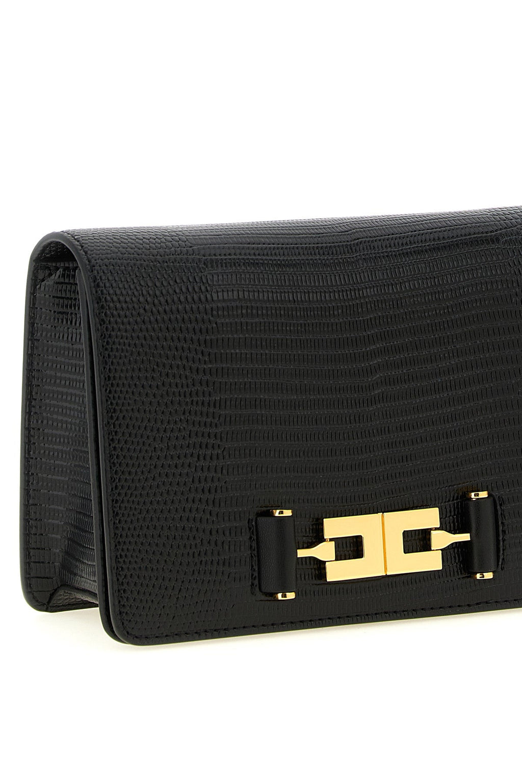 Reptile-Effect Crossbody Bag