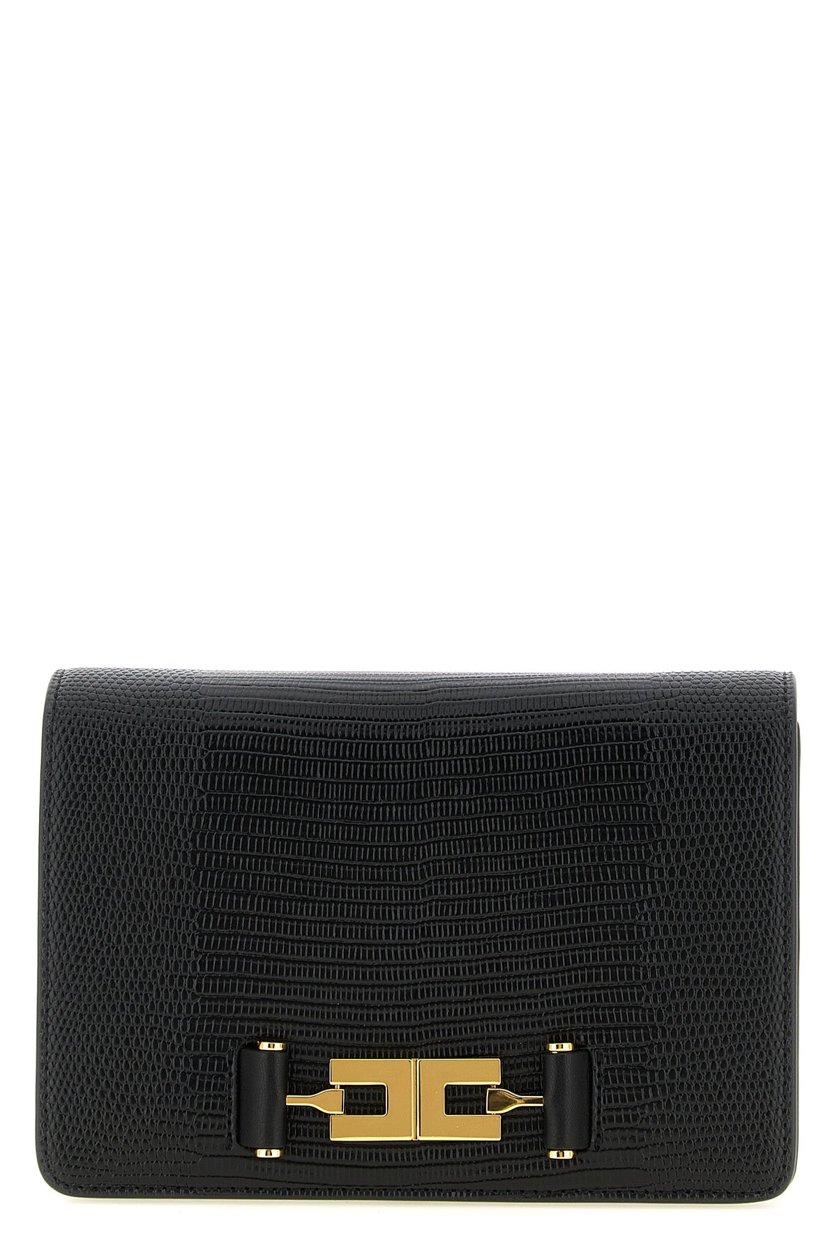 Reptile-Effect Crossbody Bag