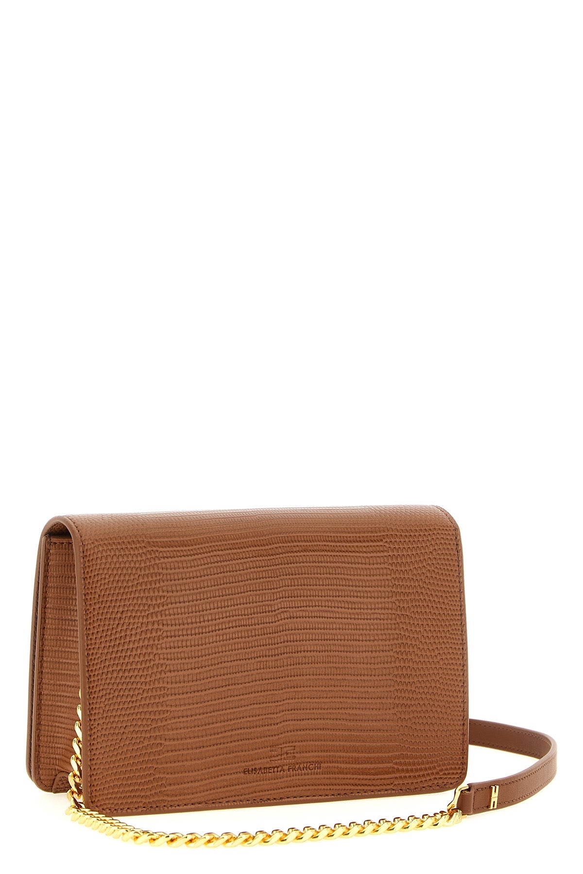 Lizard-Embossed Shoulder Bag