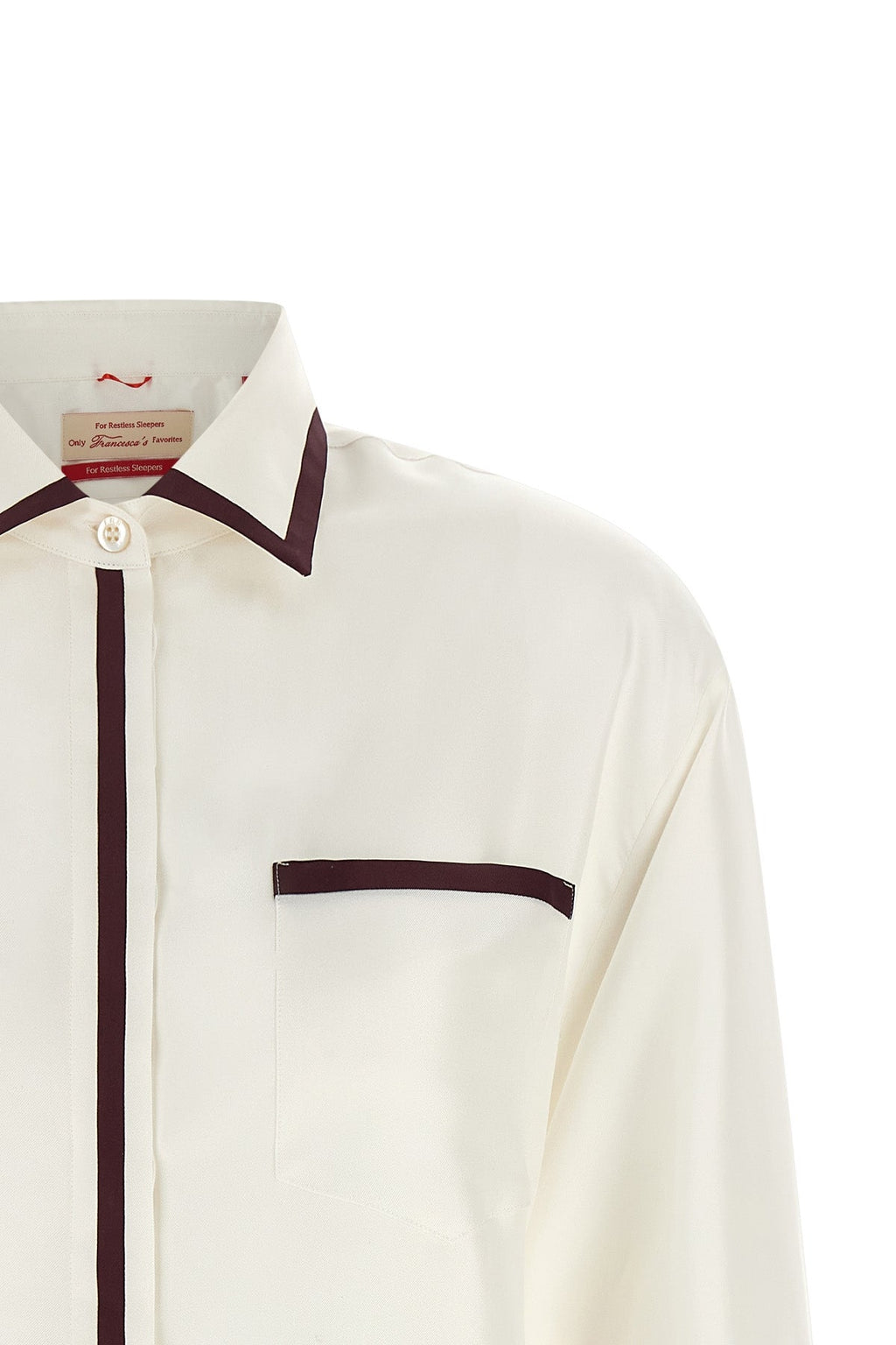 F.R.S. For Restless Sleepers Silk Shirt with Contrast Piping