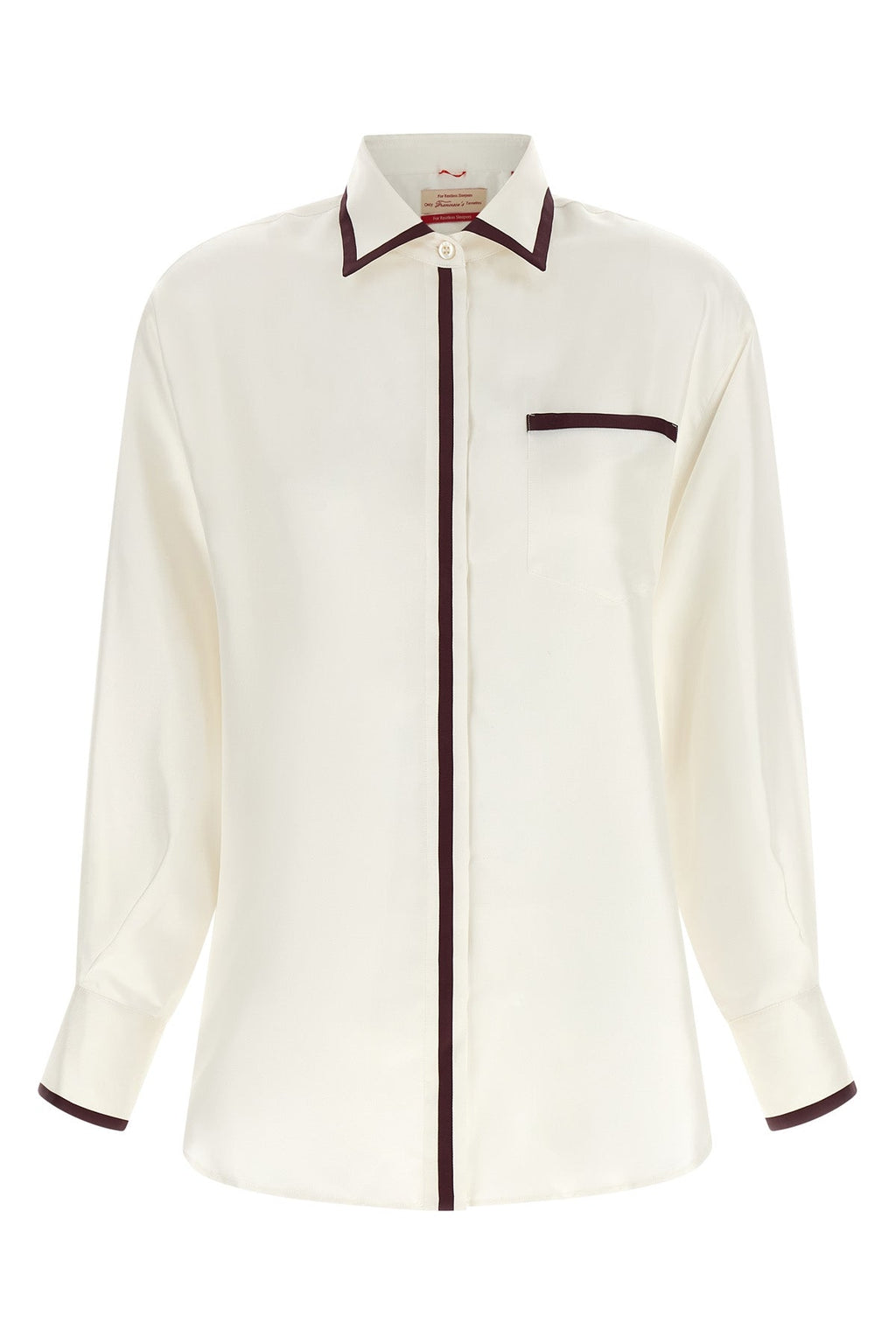 F.R.S. For Restless Sleepers Silk Shirt with Contrast Piping