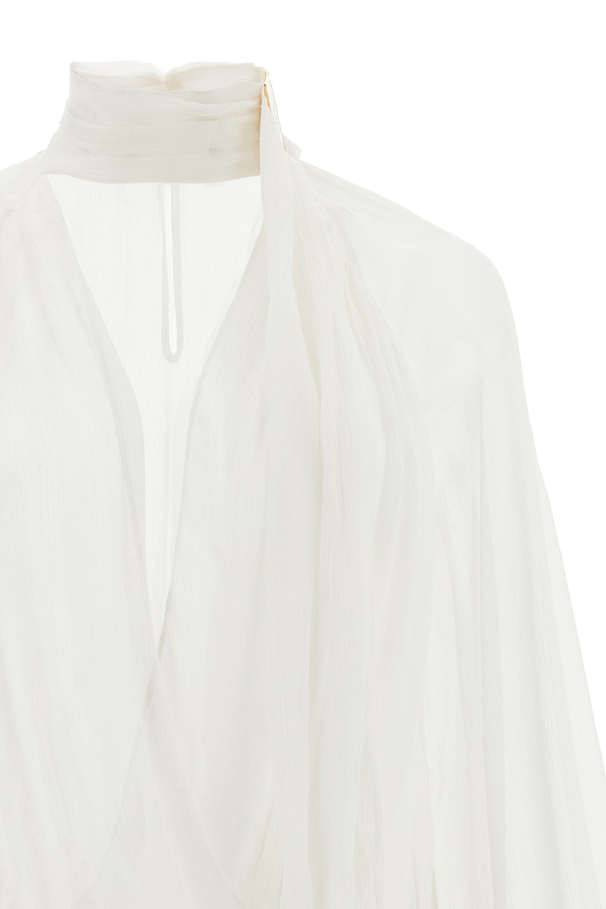 Elisabetta Franchi Bodysuit Shirt with Logo Plaque Detail