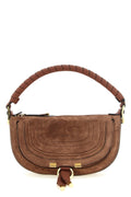 Chloé Suede Shoulder Bag With Saddle Stitching