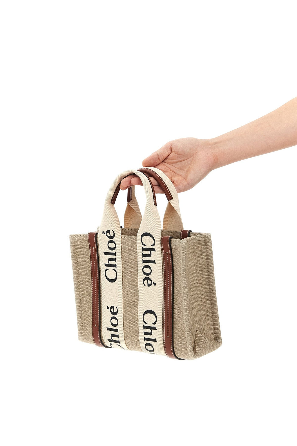 Chloé Tote Bag Logo Ribbon Detail