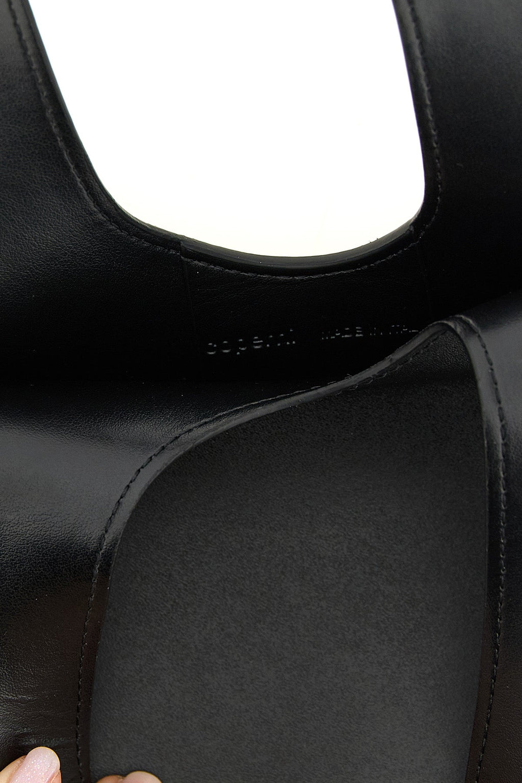 Coperni Leather Mini Bag with Silver-Tone Logo